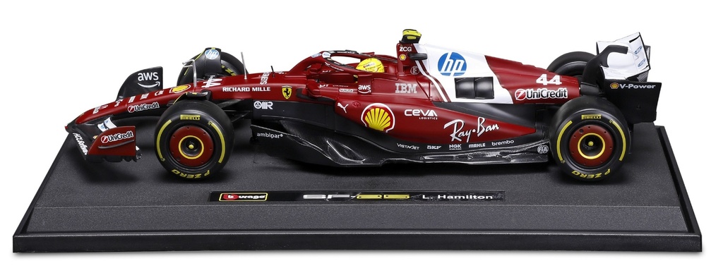 Burago - Ferrari F1 SF25 - #44 - Lewis Hamilton - 2025 - 1/18