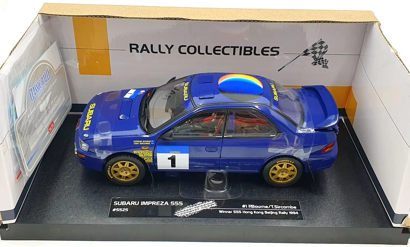 Sun Star - Subaru Impreza "555" - Winner 555 Hong Kong Beijing Rally 1994 - #1 - P. Bourne / T. Sircombe - 1/18