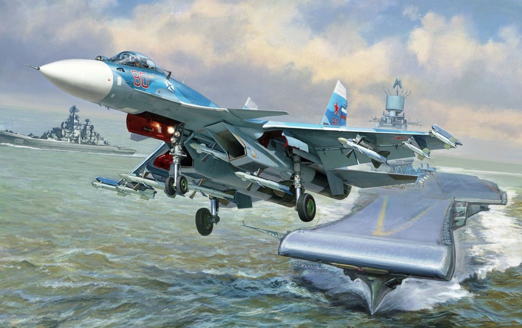 Zvezda 7297 - Sukhoi Su-33 Flanker-D - 247 pièces - 30.4 cm longueur - 1/72