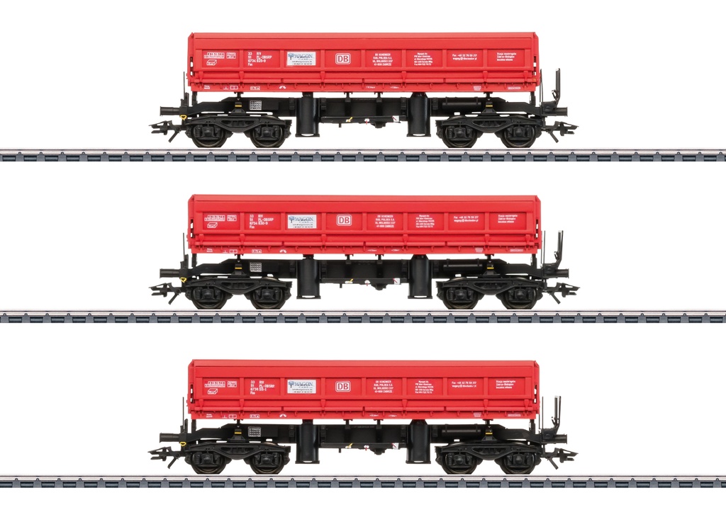 Märklin 48458 - Coffret de 3 wagons à benne basculante Fas - DB - HO