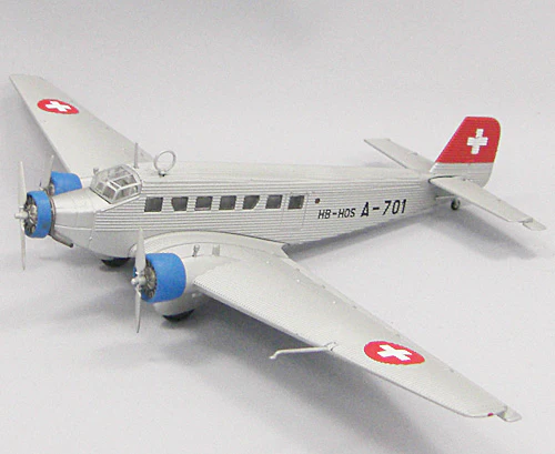 Hobby Master - Junkers JU-52 "A-701" - Swiss Air 1940s - Avec support de présentation - 1/72 - (Occasion vérifiée)
