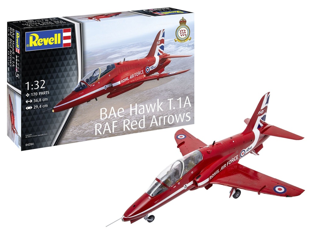 Revell 04284 - BAe Hawk T.1 Red Arrows - 1/32 - 36.8 cm long - 170 pièces