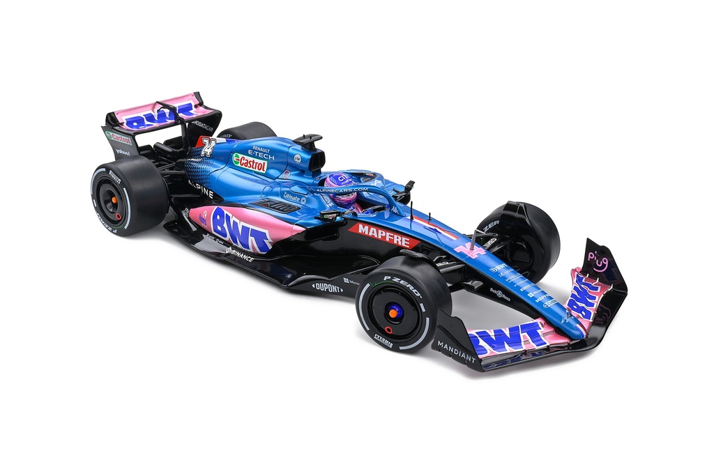 Solido Alpine A522 Monaco GP 2022 - Fernando Alonso - 1/18