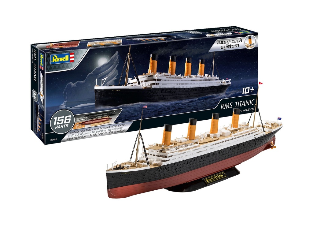 Revell 05498 - R.M.S. Titanic (easy click) - 1/600 - 44.8 cm long - 156 pièces