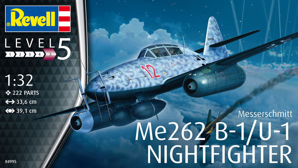 Revell 04995 - Messerschmitt Me262 B-1/U1 Nightfighter - 1/32 - 33.6 cm envergure - 222 pièces