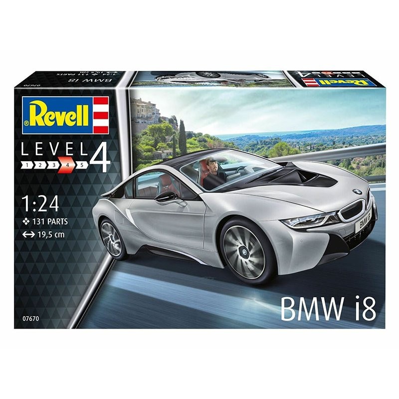 Revell 07670 - BMW i8 - 1/24 - 19.5 cm long - 131 pièces