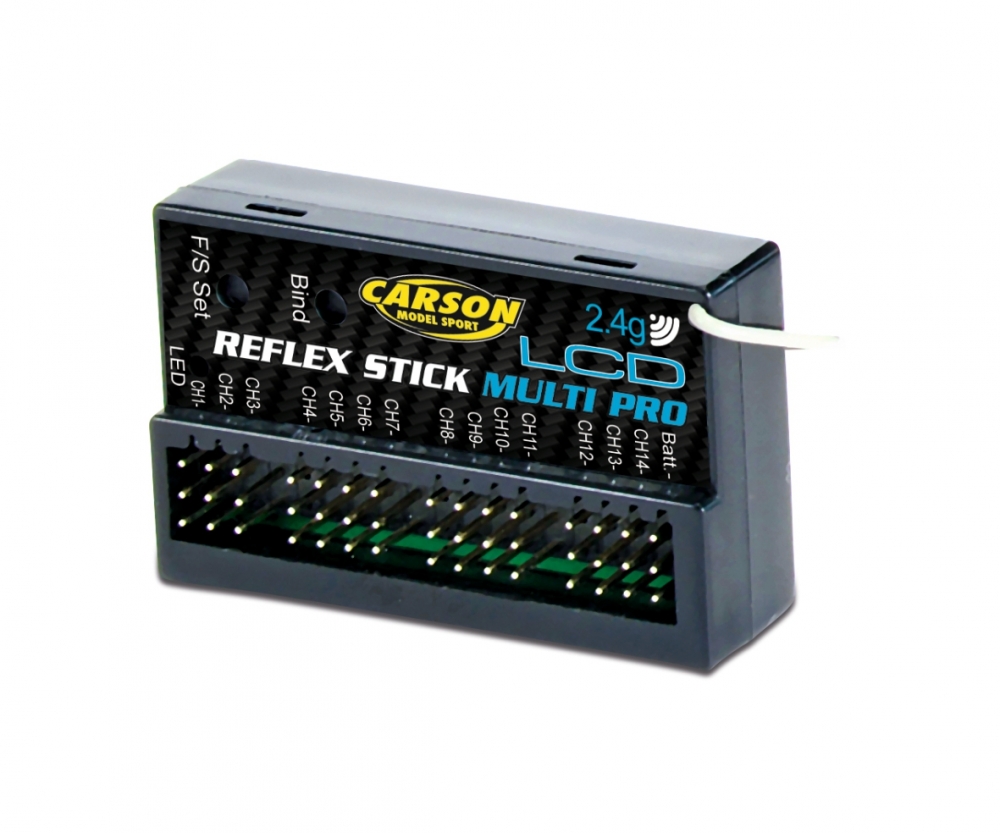 Carson 501544 - Récepteur Reflex Stick Multi Pro LCD 2.4