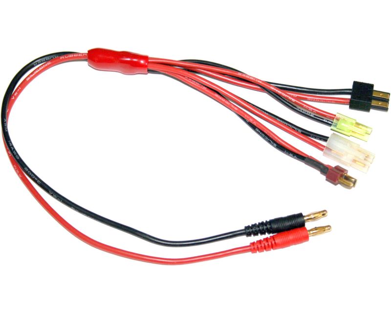 HRC - 9123-6 - Câble de charge multiple (Tamiya, mini Tamiya,TRX, Ultra T) 600 mm