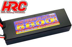 HRC - Accu LiPo 2S - 7.4V - 5800 mAh 50C - Hard Case - Prise EC5 46.5*25*138.5 mm