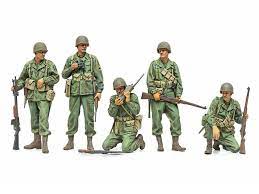 Tamiya 35379 - Military Miniatures U.S. Infantry Scout Set (5 personnages) - 1/35 