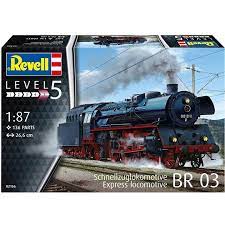 Revell 02166 - Locomotive Vapeur avec tender Express BR03 - 1/87 - 26.6 cm longueur - 136 pièces 