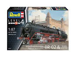 Revell 02171 - Locomotive Vapeur avec tender Express BR02 - 1/87 - 26.6 cm longueur - 159 pièces 
