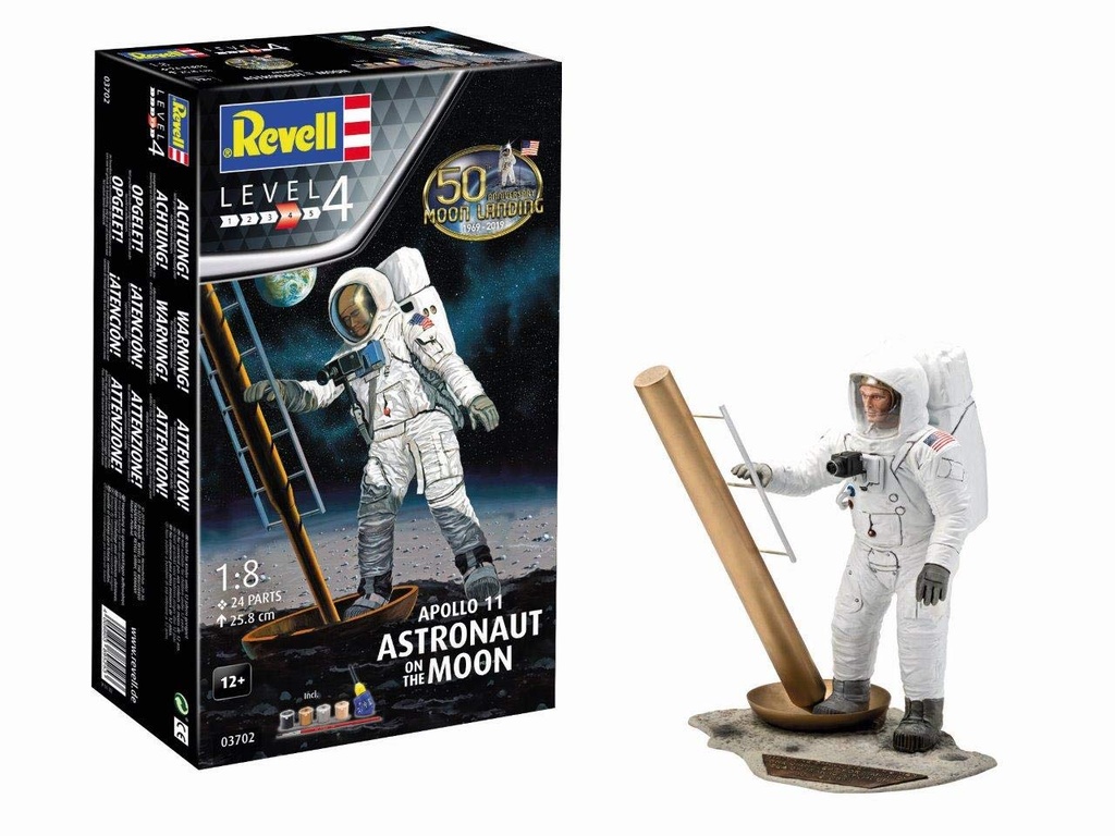 Revell 03702 - Apollo 11 - Astronaut on the Moon- 1/8 - 25.8 cm hauteur - 24 pièces 