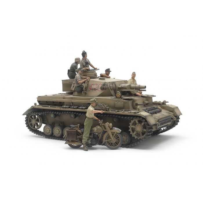 Tamiya 25208 - Panzerkampfwagen IV & Motorcycle - North Africa - 1/35  