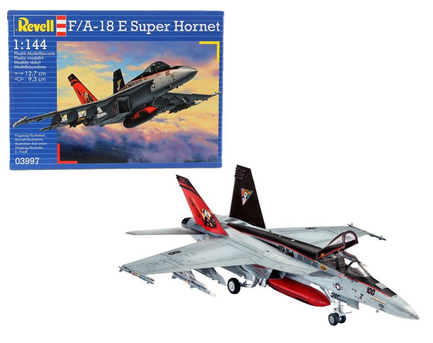 Revell 03997 - F/A 18 E Super Hornet - 1/144 - 9.3 cm envergure 