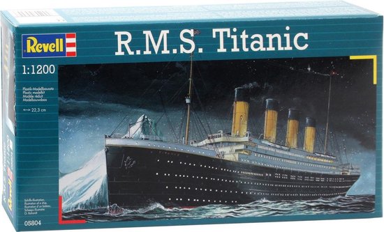 Revell 65804 - R.M.S. Titanic - 1/1200 - 22.3 cm long y compris colle et peintures