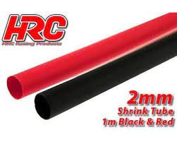HRC - 5112A - Gaine Thermorétractable - 2mm - Rouge et Noir (1 m chacun)