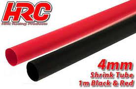 HRC - 5112C - Gaine Thermorétractable - 4mm - Rouge et Noir (1 m chacun) 