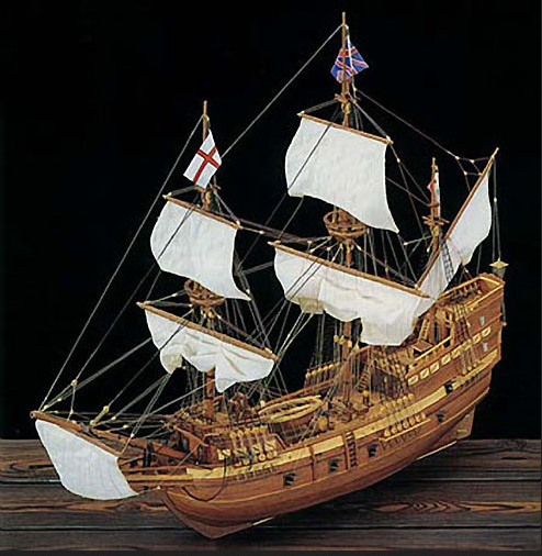 Bateau Mayflower (1620) - Kit de construction en bois - 1/65 - Constructo 80819 - Édition spéciale avec voiles terminées