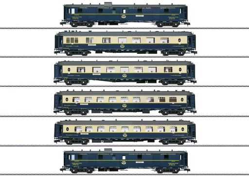 [MAR-58000] Märklin 58000 - Set de 6 voitures Pullman "Edelweiss" - De la Compagnie Internationale des Wagons-Lits - Construction en laiton - Échelle I