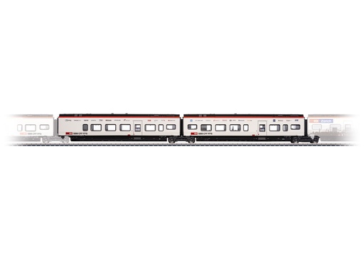 [MAR-43467] Märklin 43467 Coffret complémentaire 2 pour la classe RABe 501 Giruno - 2 voitures 1ère classe (avec éclairage) - SF - SBB-CFF - HO