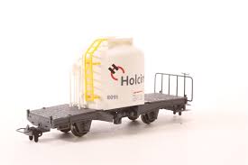 [BEM-2260 161] Bemo 2260 161 - Wagon Container de ciment "Holcim" RhB Uce 8091 - HOm