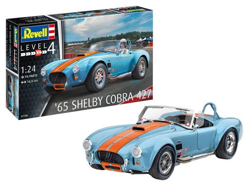 [REV-07708] Revell 07708 - 65 Shelby Cobra 427 - 1/24 - 16.8 cm long - 94 pièces