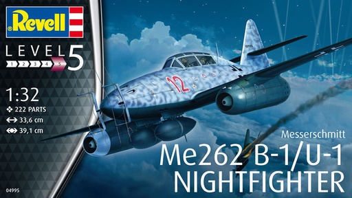 [REV-04995] Revell 04995 - Messerschmitt Me262 B-1/U1 Nightfighter - 1/32 - 33.6 cm envergure - 222 pièces