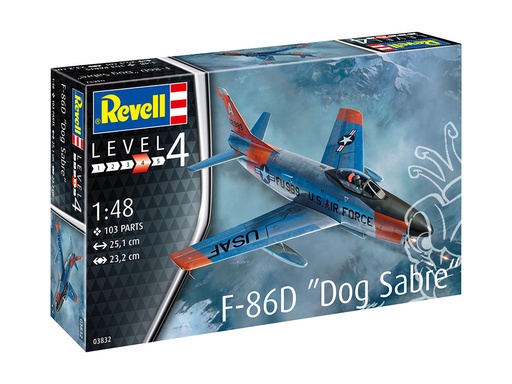 [REV-03832] Revell 03832 - F-86D "Dog Sabre" - 1/48 - 23.2 cm envergure - 103 pièces