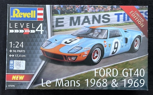 [REV-07696] Revell 07696 - Ford GT 40 Le Mans 1968 & 1969 - 1/24 - 17.4 cm long - 96 pièces