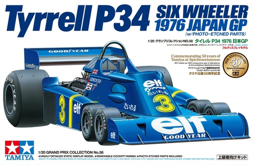 [TAM-20058] Tamiya 20058 - F1 Tyrrell P34 Six Wh. - GP du Japon 1976 - 1/20