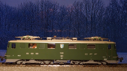 [HAG-122-Montreux] HAG 122 - Locomotive Ae 6/6 (avec pilote) "Montreux" - (SBB-CFF) - HO