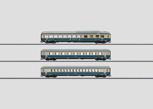 [MAR-43873] Märklin 43873 - Coffret de 3 voitures "Rheingold 1962" Express Train Passenger Car Set 2 - DB - HO  