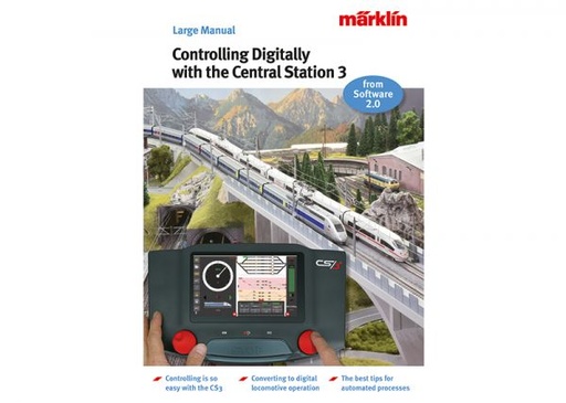 [MAR-3093] Märklin 3093 - Livre : Guide pour trains miniatures "Commande Centrale Station 3" - Anglais 