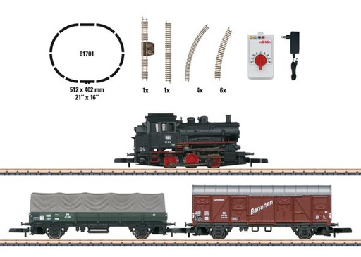 [MAR-81701] Mini-Club 81701 Coffret départ - "Train marchandises avec locomotive à vapeur - "Z"  - 1/220