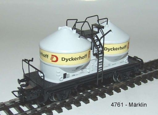 [MAR-4761] Märklin 4761 - Wagon Silo double "Dyckerhoff" - DB - HO 