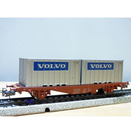 [MAR-4765] Märklin 4765 - Wagon Container double "Volvo" - DB - HO (Ancien boitage) 