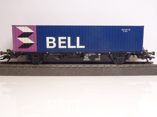 [MAR-4851] Märklin 4851 - Wagon plat porte-conteneur "Bell" - DB - HO 