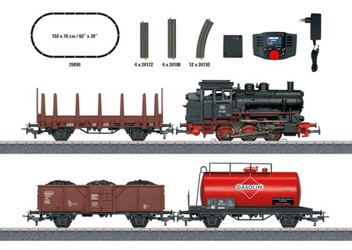 [MAR-29890] Märklin 29890 - Coffret départ numérique "Train marchandises avec locomotive à vapeur" HO