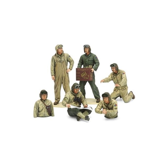 [TAM-35347] Tamiya 35347 - U.S. Tank Crew Set "European Theater" (6 personnages) - 1/35