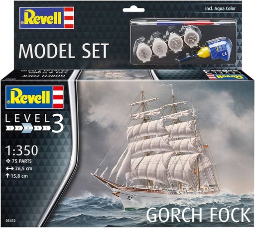 [REV-65432] Revell 65432 - Gift Set Gorch Fock - 1/350 - 26.5 cm long - 75 pièces 