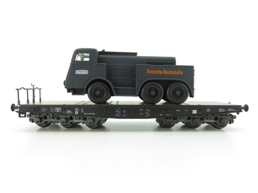 [MAR-4866] Märklin 4866 - Wagon plat pour charges lourdes. Modèle réel : SSym "Köln" de la Deutsche Reichsbahn-Gesellschaft (DRG) - HO