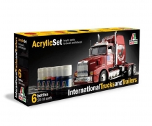 [ITA-435AP] Italeri Acrylic Set - 6 pces - International trucks and trailers