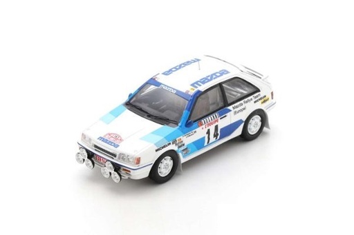 [SPA-SC 6230] Spark - Mazda 323 Familia 4 WD - Rallye Monte Carlo 1986 - #14 - Carlsson/Bohin - 1/43