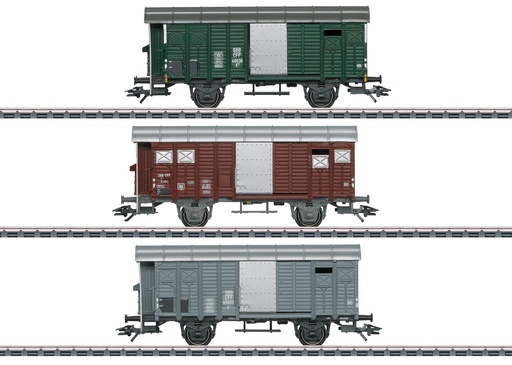 [MAR-46568] Märklin 46568 - Coffret de wagons de marchandises avec wagons de marchandises couverts K3 - SBB-CFF - HO   