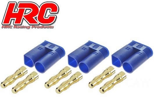 [HRC-9058A] HRC - 9058A - Connecteur EC5 - Mâle plat - Gold (3 pièces)  