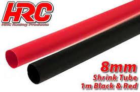 [HRC-5112G] HRC - 5112G - Gaine Thermorétractable - 8mm - Rouge et Noir (1 m chacun)  