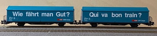 [ROC-44126] Roco 44126 - Set de wagons Marchandises "Qui va bon train ?" Cargo (2 pièces) - SBB - HO 