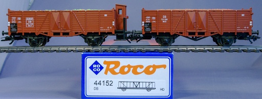 [ROC-44152] Roco 44152 - Set de wagons Marchandises ouverts avec cabine de freinage (2 pièces) - DB - HO  