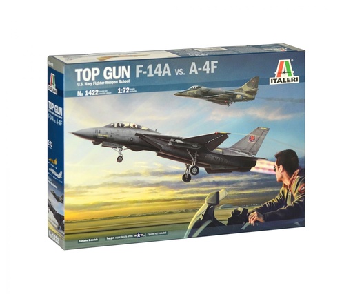 [ITA-510001422] Italeri 1422 - Avion Top Gun - F-14A vs A-4F Kit - 1/72